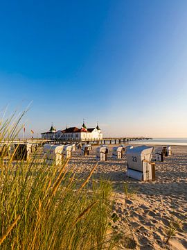 Seebrücke Ahlbeck auf der Insel Usedom an der Ostsee von Werner Dieterich