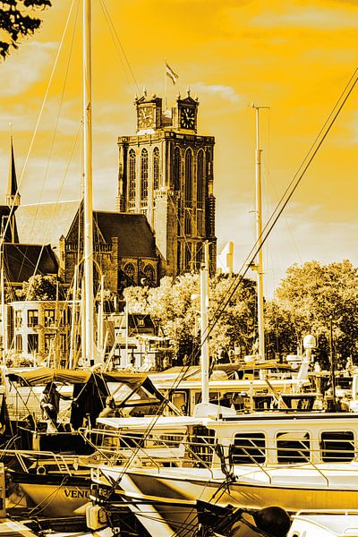 Onze-Lieve-Vrouwekerk Dordrecht Niederlande Gold von Hendrik-Jan Kornelis