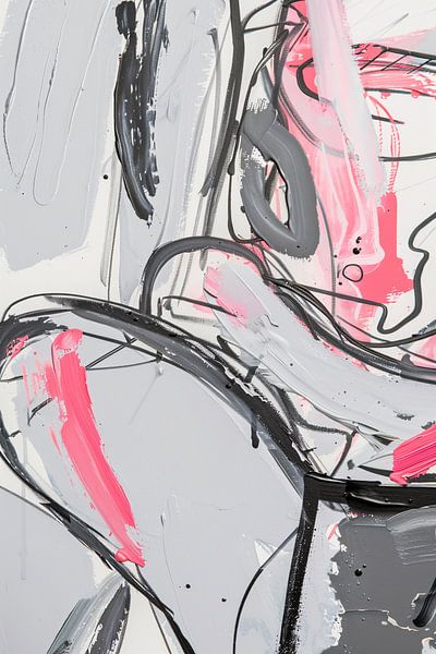 Abstract painting with dynamic lines and colours by Art & Soul Creations