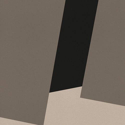 Moderne abstracte kunst. Geometrische vormen in zwart, wit, taupe II