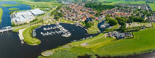 Vollenhove luchtfoto tijdens de zomer