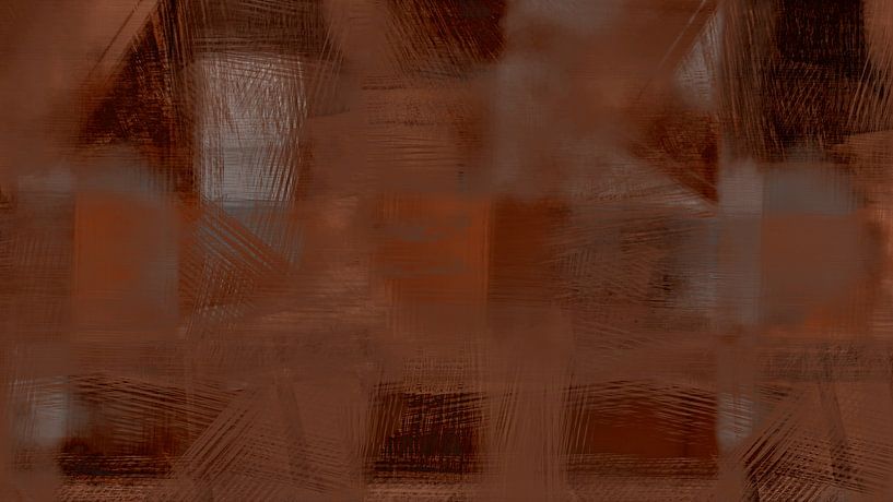 Modern surrealism abstraction with organic texture in copper gold bronze mocha mousse by Mad Dog Art