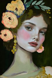 Portrait "Regarde-moi droit dans le cœur" sur Carla Van Iersel