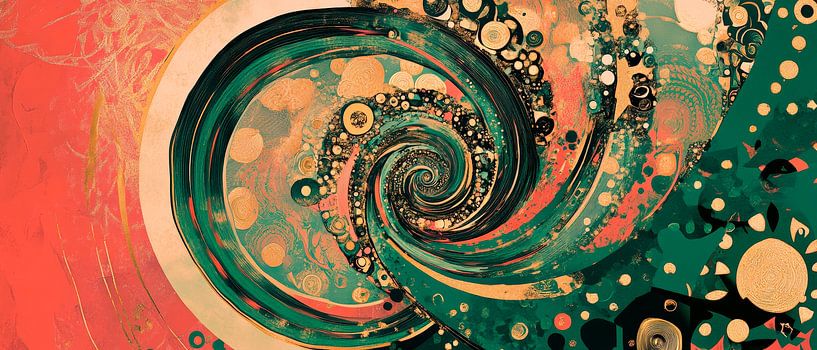 Bunte Spirale in lebendigen Farben von Poster Art Shop