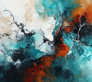 Turquoise abstrait