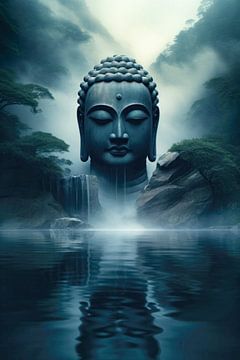 Buddha am See von ARTemberaubend