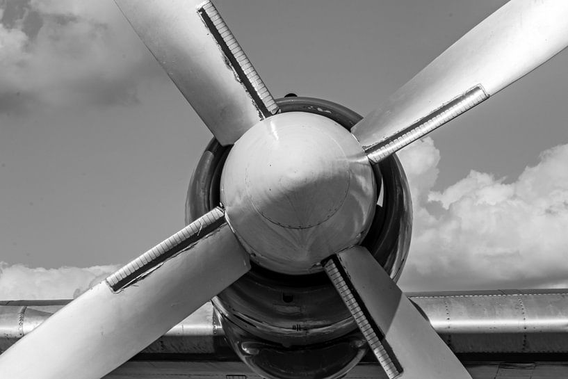 Flugzeugpropeller schwarz-weiß. von Anjo ten Kate
