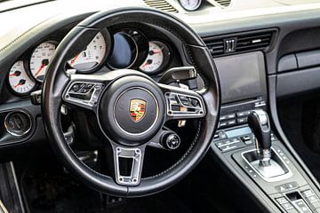 Porsche 911 Turbo S sportwagen dashboard van Sjoerd van der Wal Fotografie