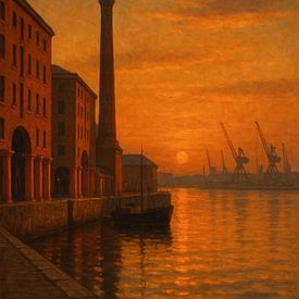 Albert Dock Tranquility - Liverpool zur Goldenen Stunde von Travel Shop