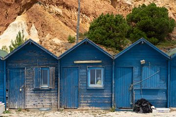 Blauwe vissershuisjes