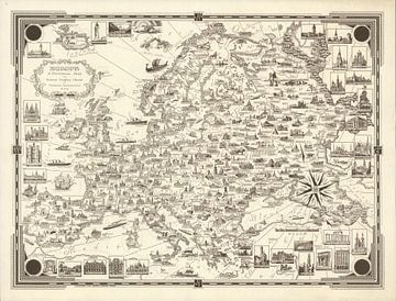 Europa: een picturale kaart van World Maps