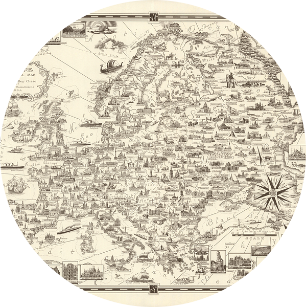 Europa: een picturale kaart van World Maps