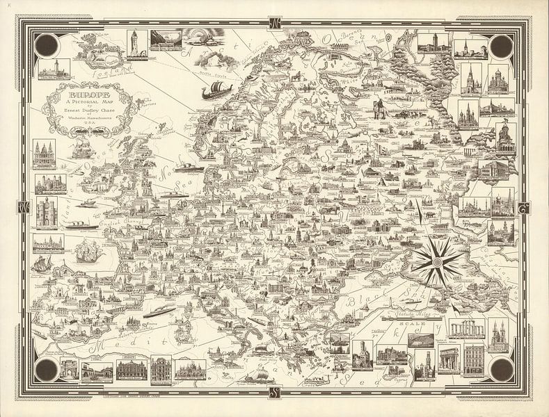 Europa: Eine Bildkarte von World Maps