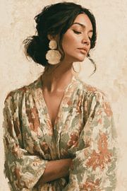 woman with flowers