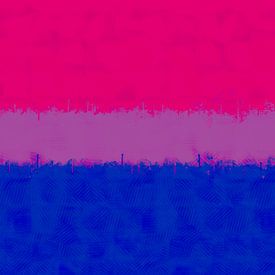 Bisexual Pride Flag in aquarel van Bear Necessities