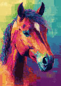 Cheval - Pixel Art