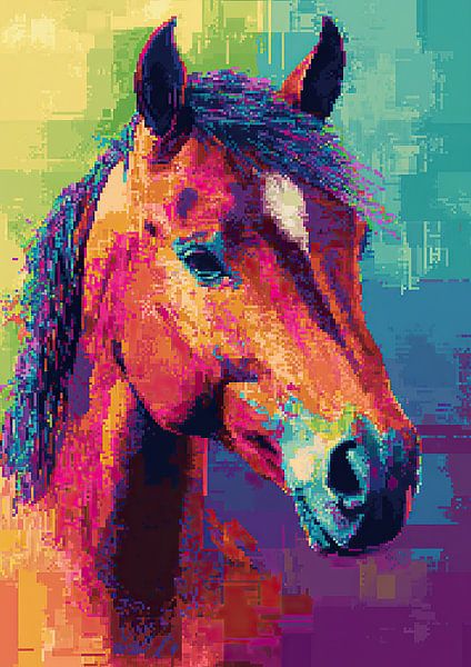 Cheval - Pixel Art par Niklas Maximilian