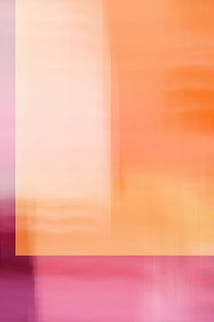 Moderne abstracte kleurrijke kunst in neonkleuren. Geel, roze, paars van Dina Dankers