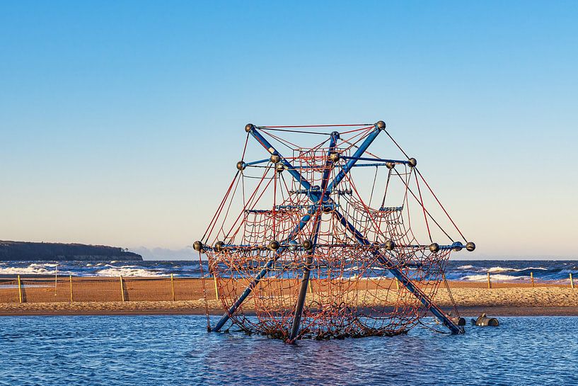 Climbing frame on the coast of the Baltic Sea in Warnemünde by Rico Ködder