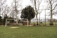 Voetbalveld met boerderij op de achtergrond bij VV Seta (Sportclub Exloërmond tot Afdraai) | Over de van Over de Bal thumbnail