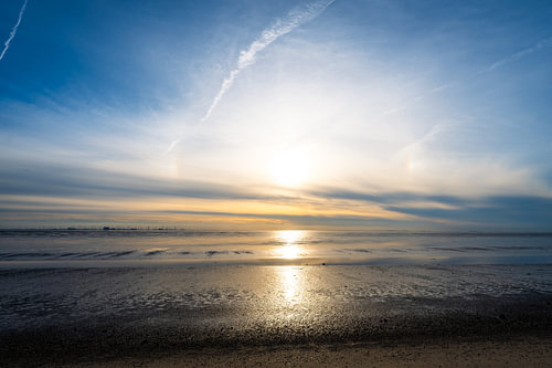 Halo solaire au-dessus de la baie de Leyhörn sur Catrin Grabowski