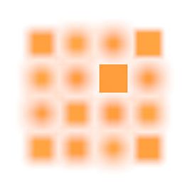 Gefocuste serie vierkanten oranje