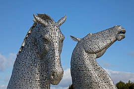 The Kelpies, The Helix Ecopark, Falkirk, Schotland, Verenigd Koninkrijk  van Arch White