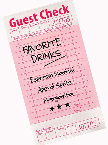 Guest Check - Favourite Drinks