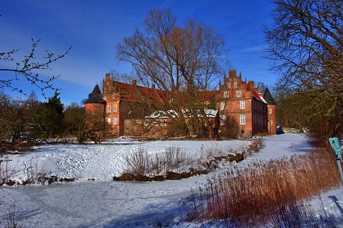 Sneeuw kasteel landschap