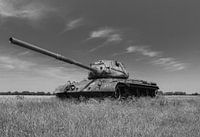 M47 Patton army tank black white 2