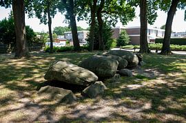 Hunebed D47 in woonwijk Angelslo