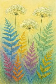 Ferns and hogweed in boho style by Claudia Gründler