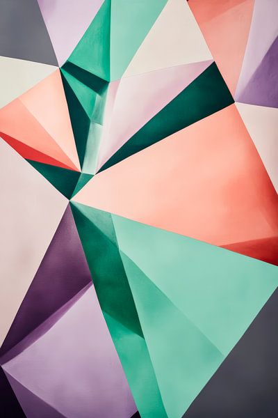 Geometrische Farbenpracht – Abstrakte Kunst von Poster Art Shop