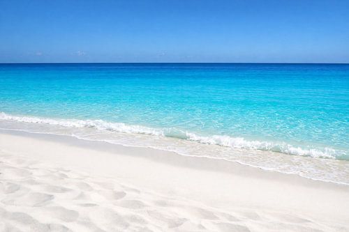 White sandy beach by the turquoise sea – White Sand & Turquoise Sea