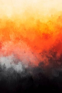 Colour gradient in orange and black by Poster Art Shop