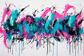 Explosion de couleurs abstraites - Design moderne sur Poster Art Shop