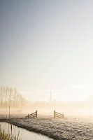 Winter landscape in the polder