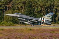 Landing Belgische F-16A Fighting Falcon in D-Day livery. van Jaap van den Berg thumbnail