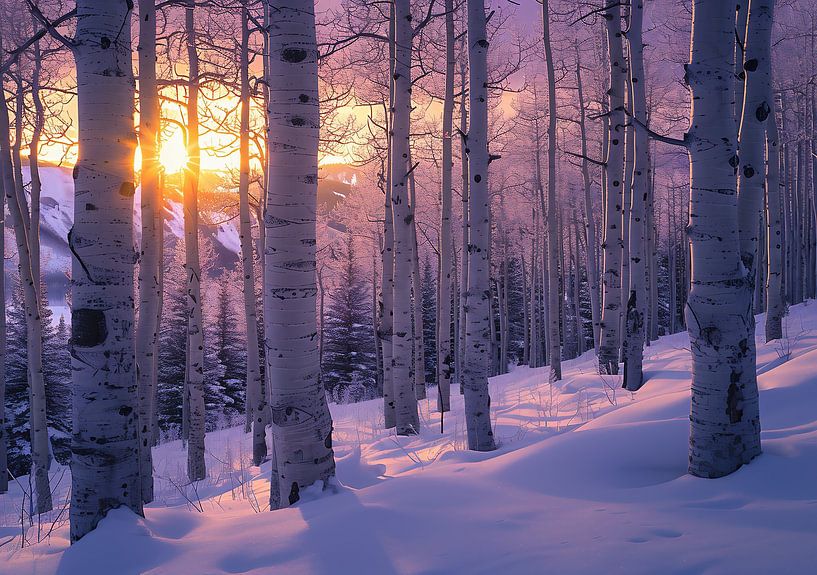 Winterlandschap van fernlichtsicht