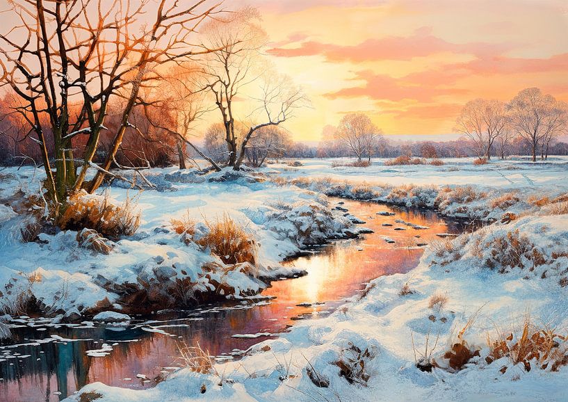 Winter-Gemälde 26939 von Blickfänger Gemälde