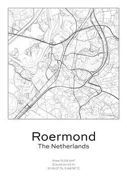 Stads kaart - Nederland - Roermond