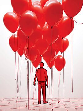 Rode Ballon Dagdromen van Art Lovers