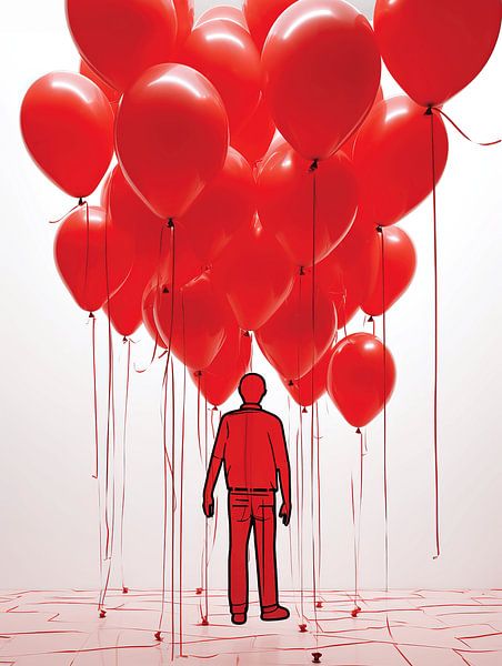Red Balloon Reverie by Art Lovers