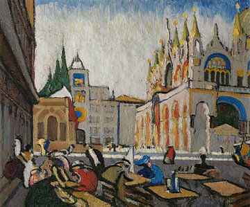 Jules Schmalzigaug - San Marco vanaf de Piazetta (1913) van Peter Balan