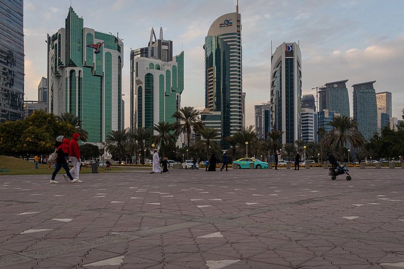 Doha corniche uitzicht bij daglicht van Mohamed Abdelrazek