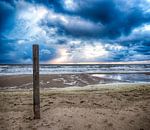 Beach post during a stormy day by Alex Hiemstra thumbnail