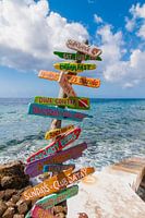 Wegwijzer in Curacao