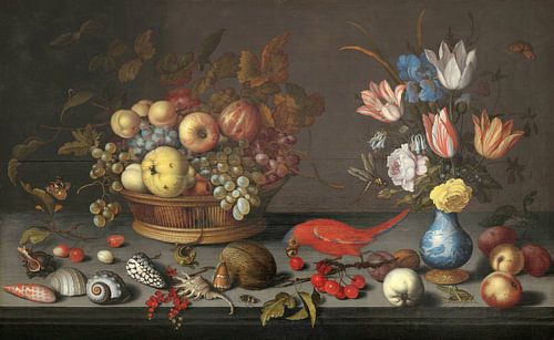 Fruit, bloemen en schelpen, Balthasar van der Ast
