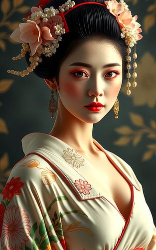 Portret Japanse Geisha