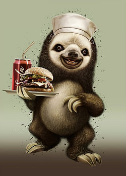 Paresseux, serveur mignon